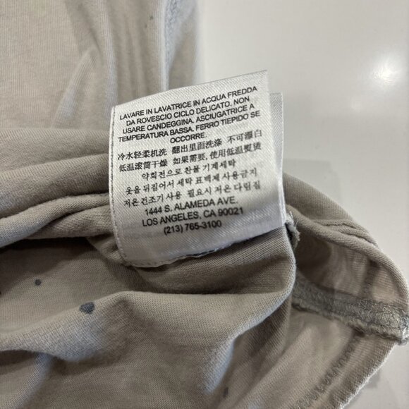 Guess XL Cotton Short Sleeve V Neck Graphic Abstract Paint Floral Tee T Shirt - Picture 12 of 13